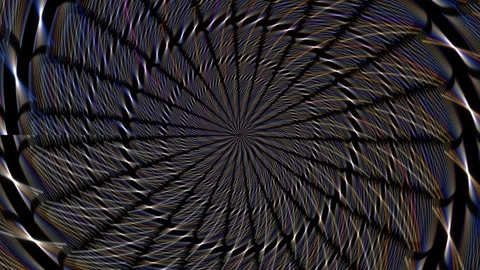 Visual effect with spiral patterns and light reflections Stock Footage 339374256