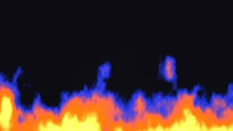 Visual effects of colorful flames and smoke in dark Stock Footage 338237071