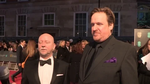 Visual effects creators Christian Manz and Andy Kind attend 72nd BAFTAs - 2019 Stock Footage 103671505