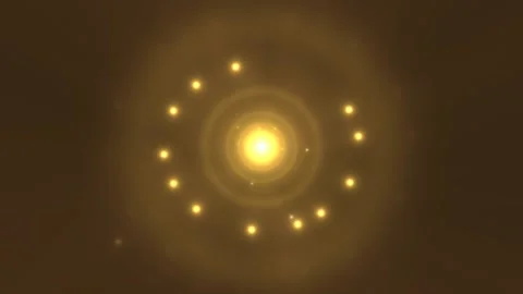 Visual effects of glowing lights in circular pattern with Stock Footage 338399342
