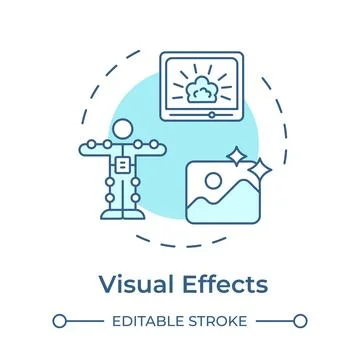 Visual effects multi color concept icon Illustrazione stock