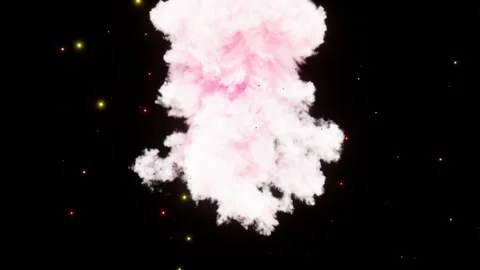 Visual effects, VFX, big explosion on black background 3D animation. Use Stock Footage 277866411
