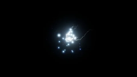 Visual effects, VFX, electric sparks on black background 3D animation. Use Stock Footage 277866138
