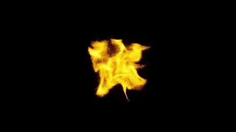 Visual effects, VFX, flame particles on black background 3D animation. Use Stock Footage 277185469