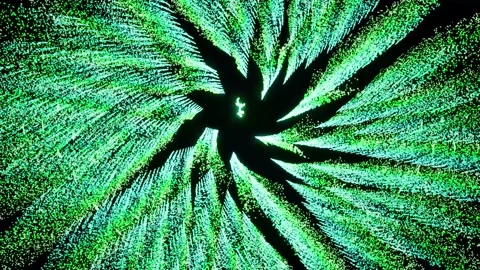 Visual effects, VFX, green particle flow... | Stock Video | Pond5