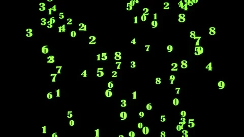 Visual effects, VFX, random numbers on black background 3D animation. Use Stock Footage 277185686