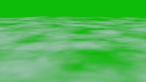 Visual effects, VFX, white drifting clouds layer on green screen perspective Video stock 292968236