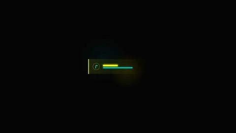 Visual Elements Hints with Neon Bars in Dark Scene Stock Footage 347962294