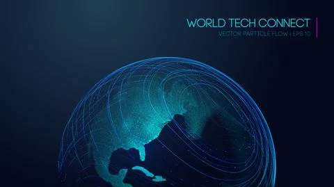 Visual energy. Computer world connectivity structure analysis. Internet network Stock Illustration