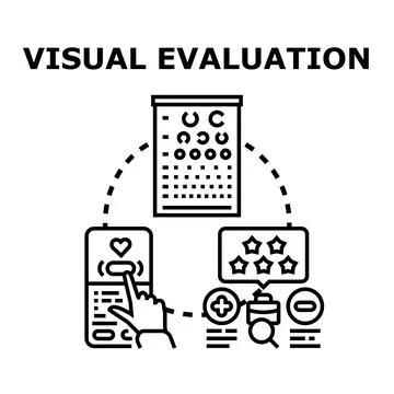 Visual evaluation concept with modern user interface Stock Illustration
