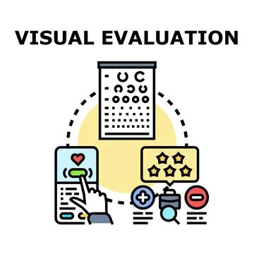 Visual evaluation concept with modern user interface Stock Illustration