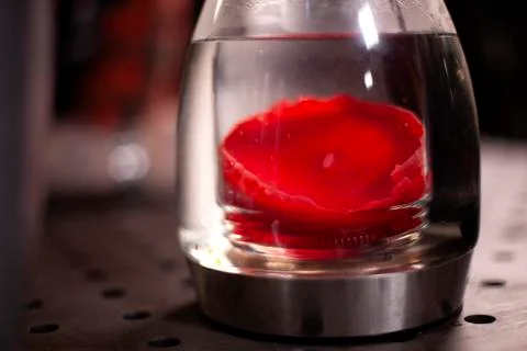 Visual experiments in physics and chemistry from the school curriculum Stock Photos