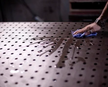 Visual experiments in physics and chemistry from the school curriculum Stock Photos