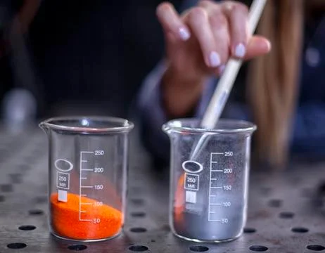 Visual experiments in physics and chemistry from the school curriculum Stock Photos
