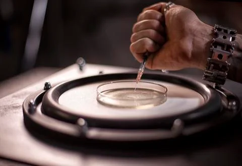 Visual experiments in physics and chemistry from the school curriculum Stock Photos
