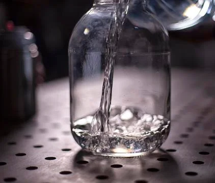 Visual experiments in physics and chemistry from the school curriculum Stock Photos