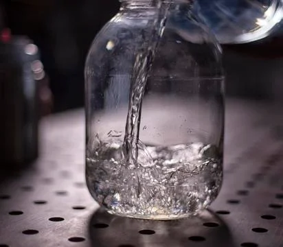 Visual experiments in physics and chemistry from the school curriculum Stock Photos