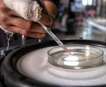 Visual experiments in physics and chemistry from the school curriculum Stock Photos