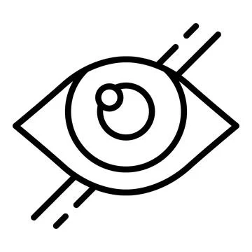 Visual eye icon outline vector. Sensory perception Illustrazione stock