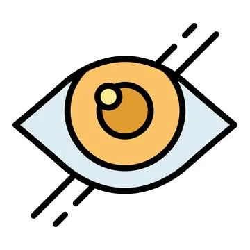 Visual eye icon vector flat Illustrazione stock