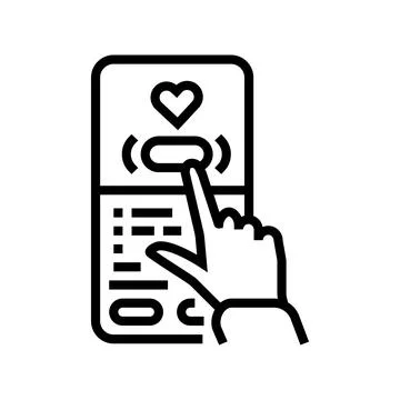 Visual feedback ux ui design line icon vector illustration Illustrazione stock