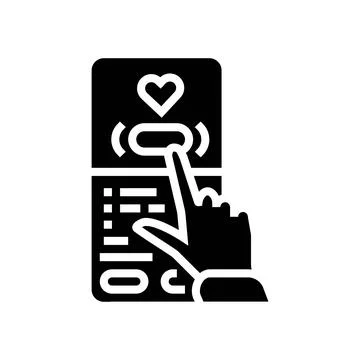 Visual feedback ux ui design glyph icon vector illustration Stock Illustration