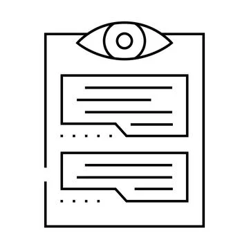 Visual feedback ux ui design line icon vector illustration Stock Illustration