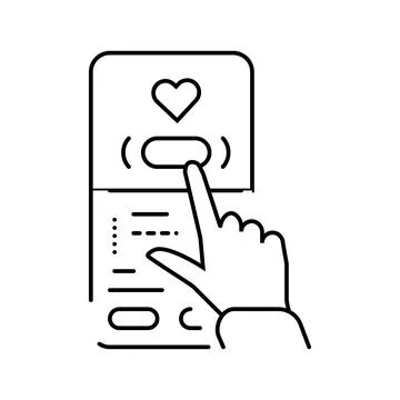 Visual feedback ux ui design line icon vector illustration Illustrazione stock