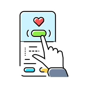 Visual feedback ux ui design color icon vector illustration 스톡 일러스트
