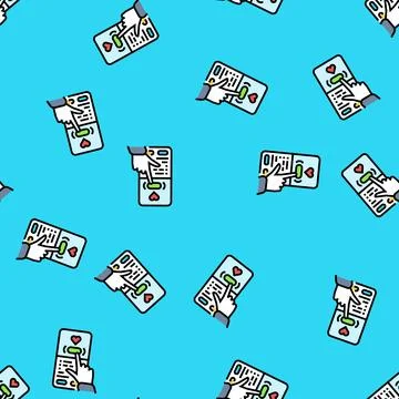 Visual feedback ux ui design vector seamless pattern Stock Illustration