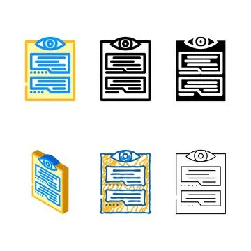 Visual feedback ux ui design variations color icon vector 스톡 일러스트
