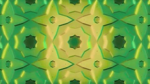 A visual flourish of a symmetrical repeating pattern with a shimmer Stock Footage 299090596