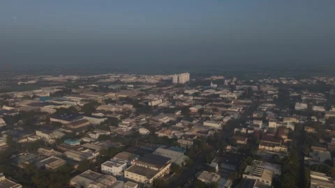 The visual focus includes the complex network of streets and facilitie that Видео 331116372