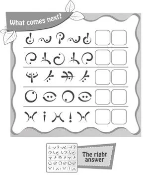 Visual game black and white vector illustration Stock Illustration