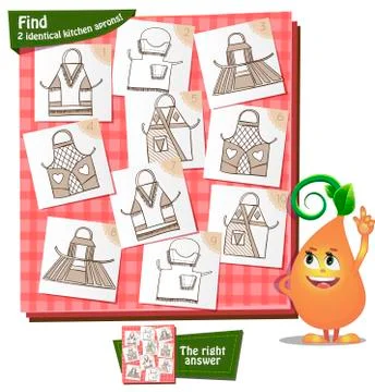 Visual Game kitchen aprons Stock Illustration