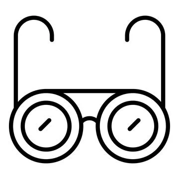 Visual glasses icon outline vector. Sensory perception Illustrazione stock