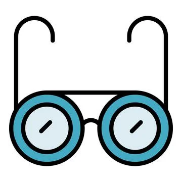 Visual glasses icon vector flat Illustrazione stock