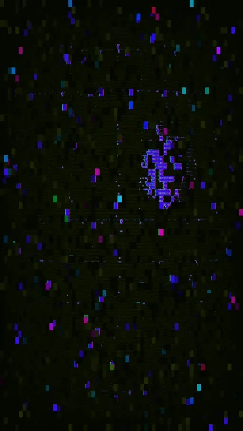 Visual Glitch 4K Vertical Loop — Abstract Digital Distortion Stock Footage 329817548