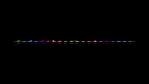 Visual graphic animation of pulsating audio signal. Stylish musical equaliz.. Stock Footage 305166573