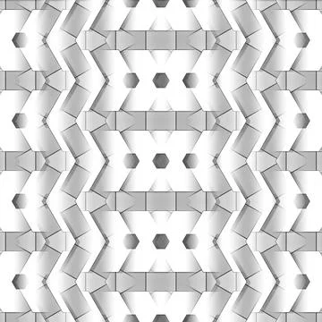 Visual Gray Fractured Pattern Illusion Fractal Smooth Texture Collection fo.. Stock Illustration