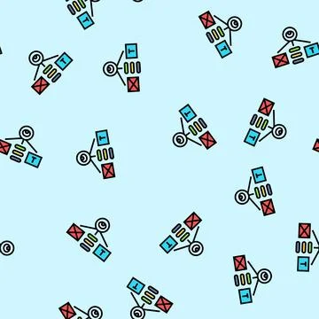 Visual hierarchy ux ui design vector seamless pattern イラスト素材