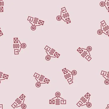 Visual hierarchy ux ui design line seamless pattern Stock Illustration