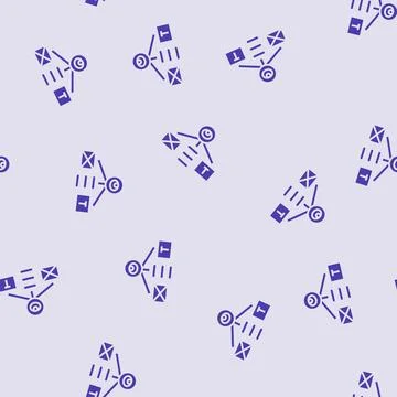 Visual hierarchy ux ui design glyph seamless pattern Stock Illustration