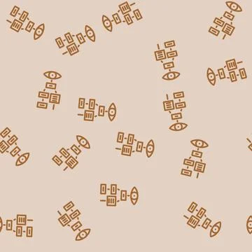 Visual hierarchy ux ui design line vector seamless pattern Stock Illustration
