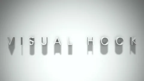 Visual hook 3D title animation with shadows on a white background Stock Footage 297455726