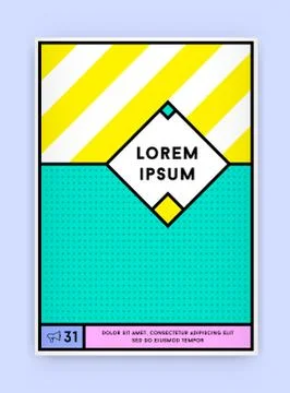 Visual identity in Trendy New Fat Line Style Geometric Design in Retro Style  Stock Illustration