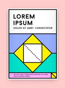 Visual identity in Trendy New Fat Line Style Geometric Design in Retro Style  Stock Illustration