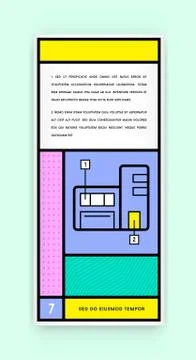 Visual identity in Trendy New Fat Line Style Geometric Design in Retro Style  Stock Illustration
