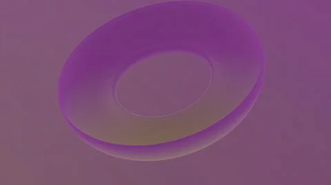 Visual illusion with circle. Design. Looped animation of spinning 3d ring Illustrazione stock