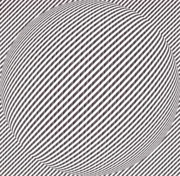 Visual illusion sphere-shaped textured Stock Illustration